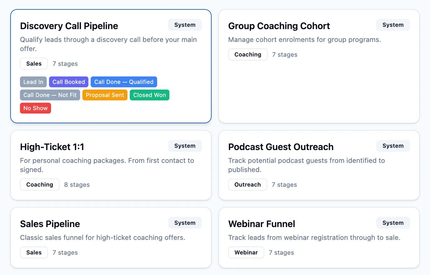 Pipeline templates